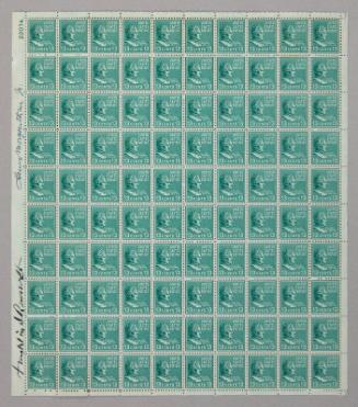 U.S. 1938 13¢ Presidential Series Millard Fillmore Stamp Pane