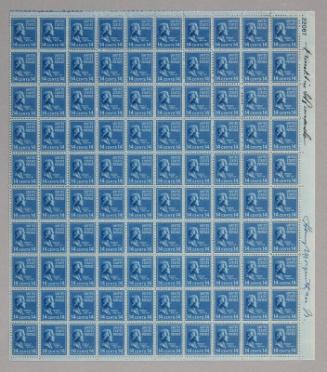 U.S. 1938 14¢ Presidential Series Franklin Pierce Stamp Pane