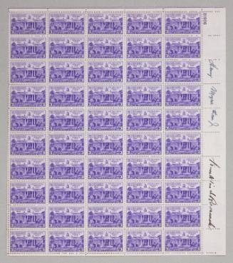U.S. 1938 3¢ Ratification of the Constitution Stamp Pane