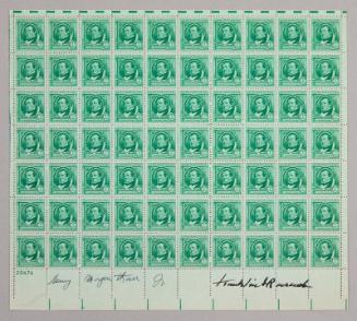 U.S. 1940 1¢ Famous Americans Washington Irving Stamp Sheet