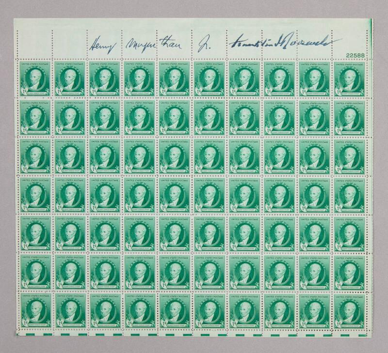 U.S. 1940 1¢ Famous Americans Gilbert Charles Stuart Stamp Sheet