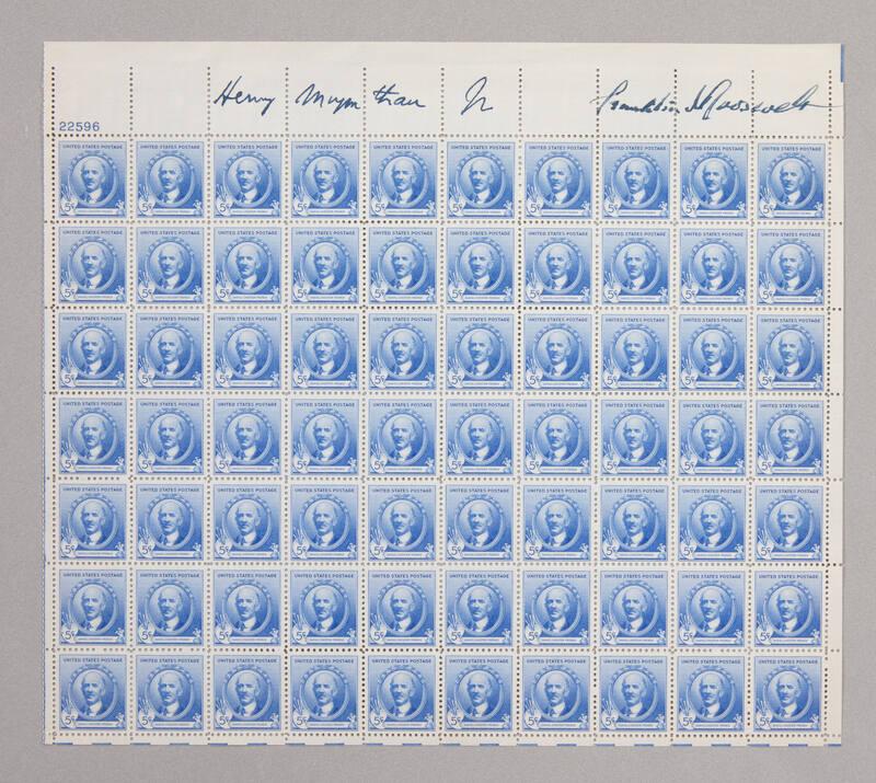 U.S. 1940 5¢ Famous Americans Daniel Chester French Stamp Sheet