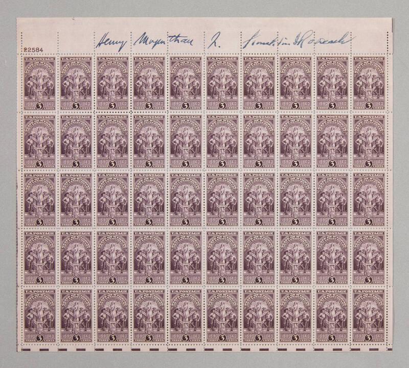 U.S. 1940 3¢ Wyoming Statehood Stamp Pane