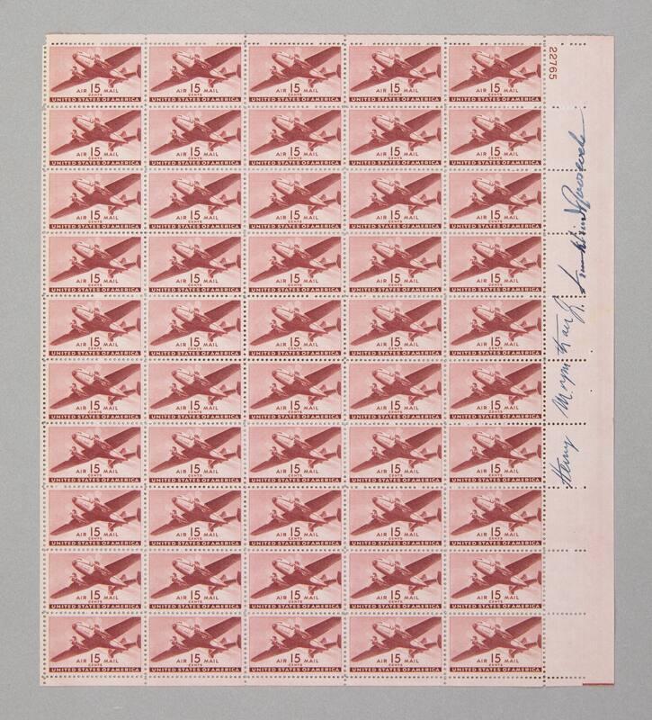 U.S. 1940 15¢ U.S. Air Mail Stamp Sheet