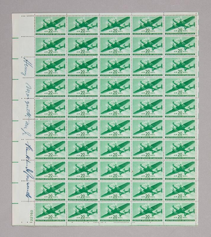 U.S. 1940 20¢ Air Mail Stamp Sheet
