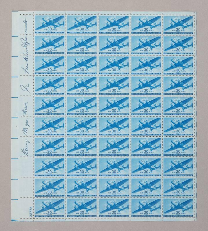 U.S. 1940 30¢ Air Mail Stamp Sheet