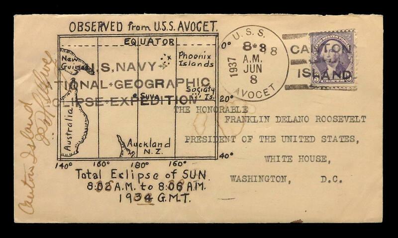 1937 Eclipse Expedition U.S. Commemorative Cover