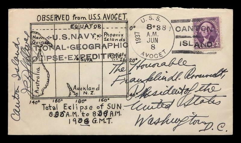1937 Eclipse Expedition U.S. Commemorative Cover