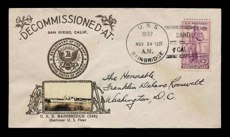USS Bainbridge Decommissioning Commemorative Cover