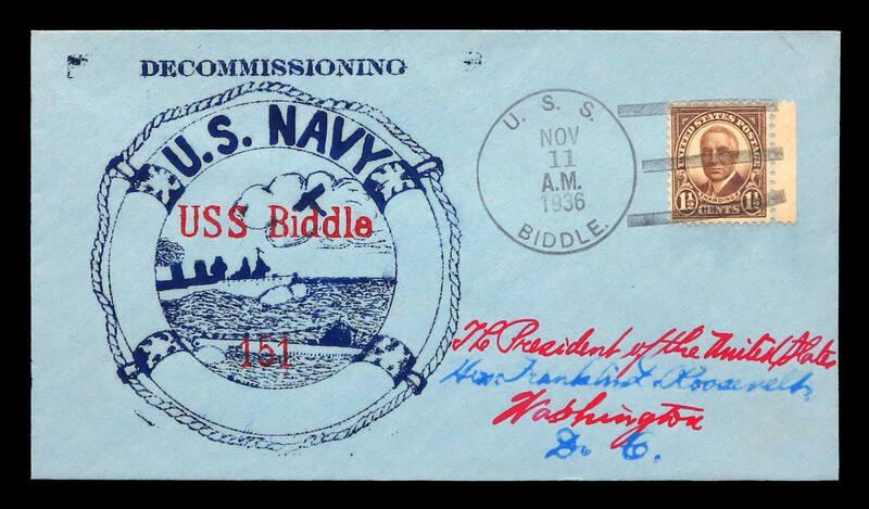 USS Biddle Decommissioning Commemorative Cover