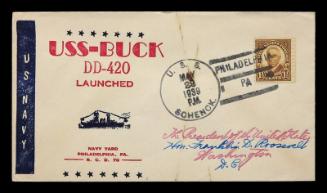 USS Buck Launching Commemorative Cover