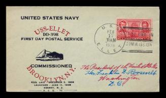 USS Ellet Commissioning Commemorative Cover