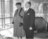 Eleanor Roosevelt and with U.S. Ambassador Adlai E. Stevenson at the General Assembly, United N…