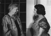 Eleanor Roosevelt and Marian Anderson upon arrival in Japan, May 22, 1953. No Copyright.  Photo…