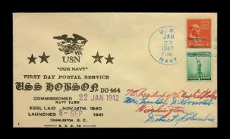 USS Hobson Commissioning Commemorative Cover