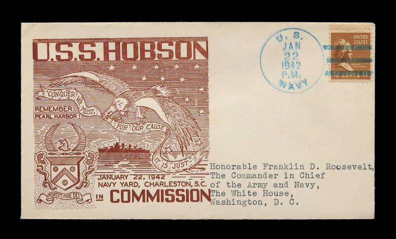 USS Hobson Commissioning Commemorative Cover