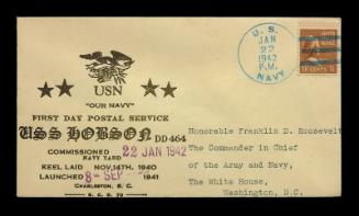 USS Hobson Commissioning Commemorative Cover