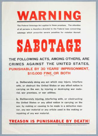 Warning . . .Sabotage