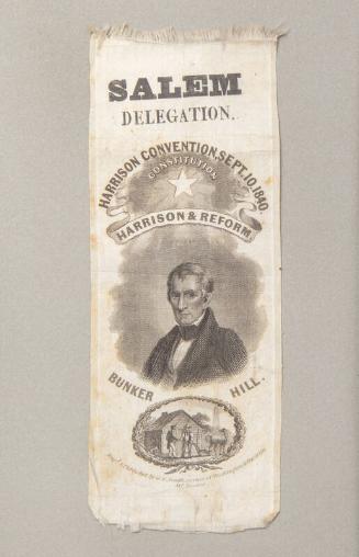 William Harrison Convention Ribbon, 1840