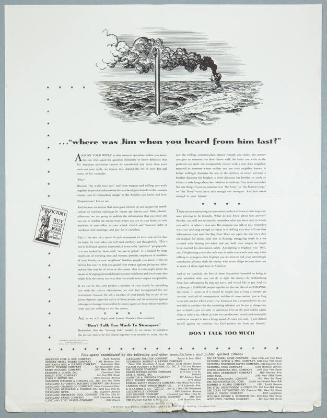 Publicity for War Series, No. 1: . . . “Where Was Jim When You Heard from Him Last?”