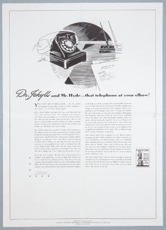 Publicity for War Series, No. 11: Dr. Jekyll and Mr. Hyde . . . That Telephone at Your Elbow!