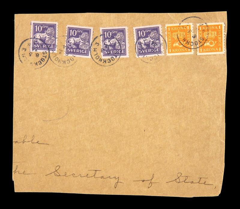 American Consular Service Stamp Cover Remnant