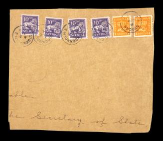 American Consular Service Stamp Cover Remnant