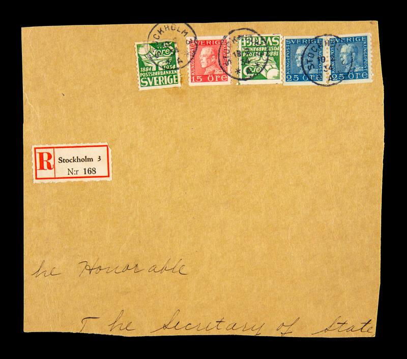 American Consular Service Stamp Cover Remnant