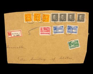 American Consular Service Stamp Cover Remnant