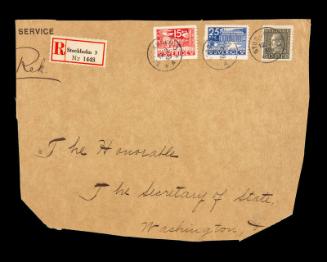American Consular Service Stamp Cover Remnant