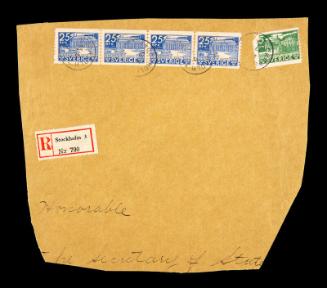 American Consular Service Stamp Cover Remnant