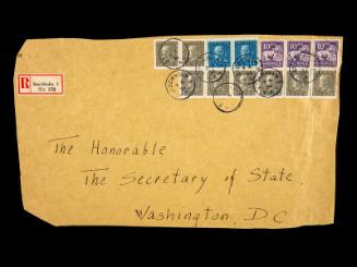 American Consular Service Stamp Cover Remnant