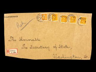 American Consular Service Stamp Cover Remnant