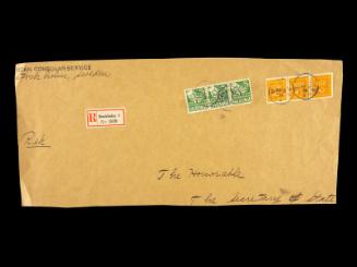American Consular Service Stamp Cover Remnant