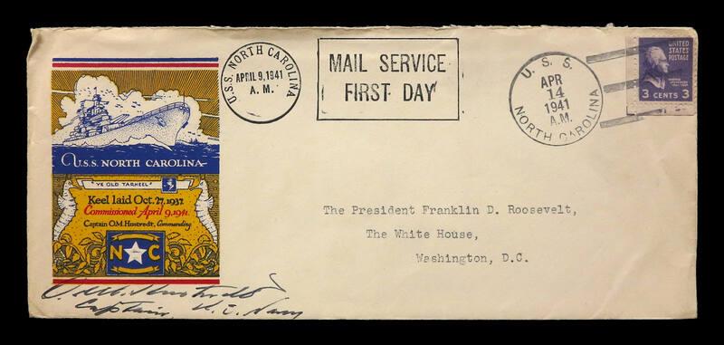 USS North Carolina Commissioning Commemorative Cover
