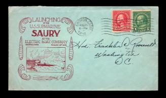 USS Saury Launching Commemorative Cover