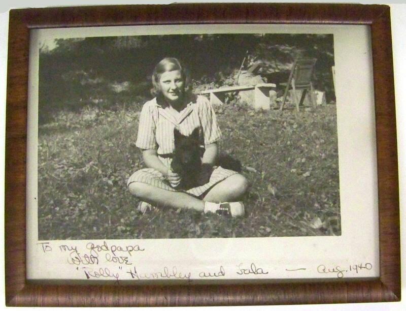 Framed Photograph of Fala with Margaret Hambley
