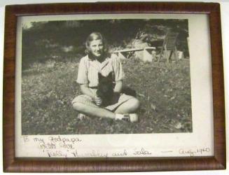 Framed Photograph of Fala with Margaret Hambley
