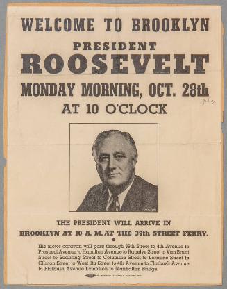 Roosevelt Campaign Flier, 1940
