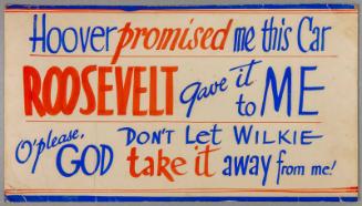 Roosevelt Campaign Poster, 1940