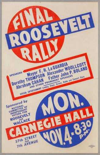 Roosevelt Campaign Poster, 1940