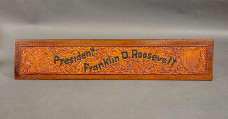 Tooled Leather Nameplate