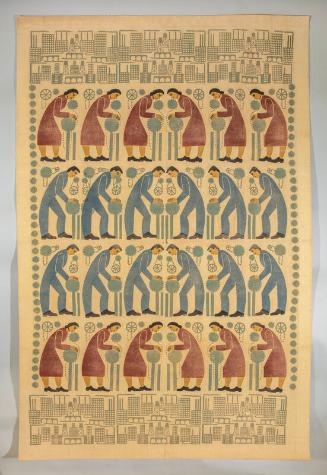WPA Block Printed Wall Hanging