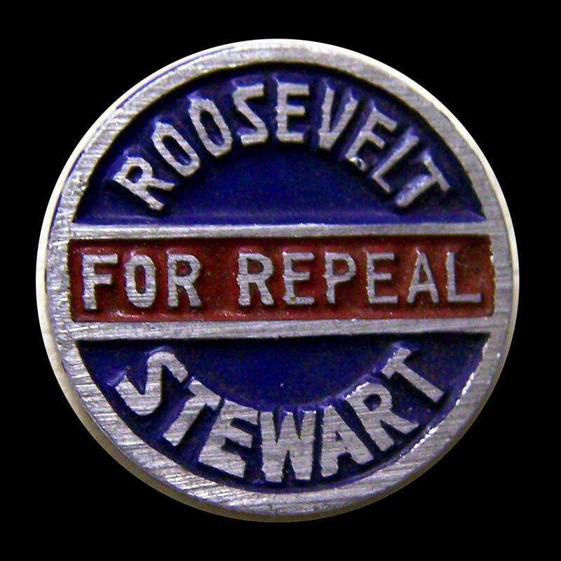 Roosevelt and Stewart Campaign Button, 1932
