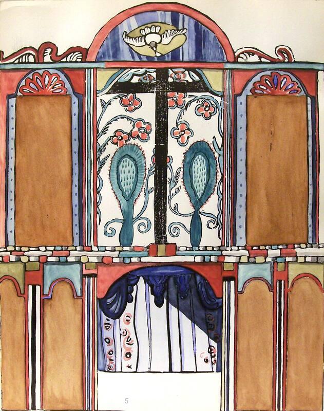 Portfolio of Spanish Colonial Design, Plate 5: Main Altarpiece, Santa Cruz
