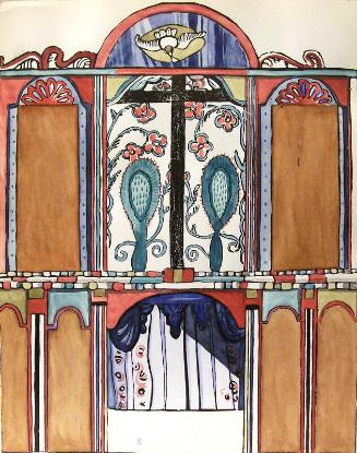 Portfolio of Spanish Colonial Design, Plate 5: Main Altarpiece, Santa Cruz